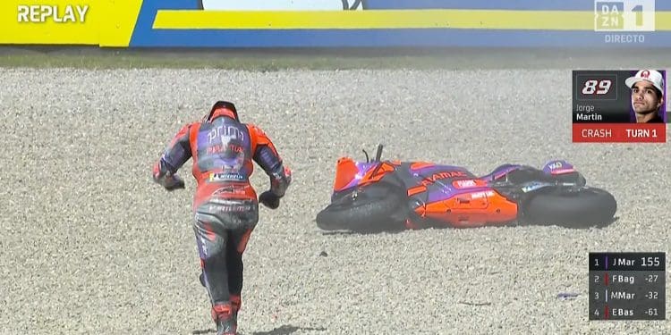 Video: A queda que marcou a corrida de Sprint, Jorge Martin perde pontos preciosos