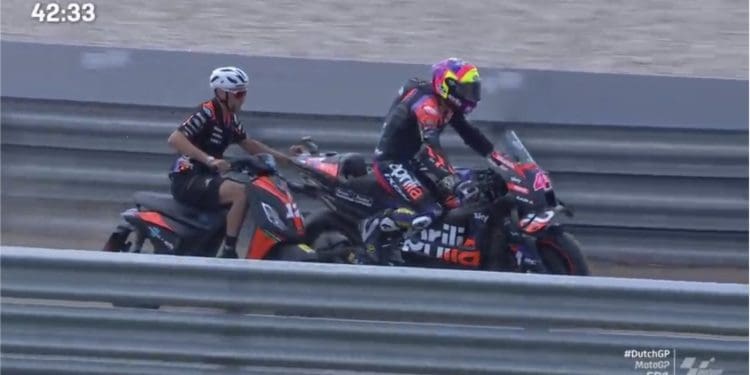 VIDEO: Não foi o melhor começo de fim de semana de MotoGP para a Aprilia e Aleix Espargaró