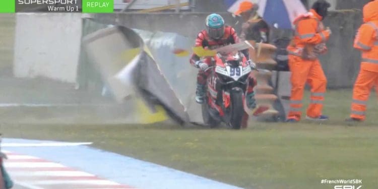 Vídeo: Adrían Huertas faz save «à bruta», levou tudo à frente, mas não caiu