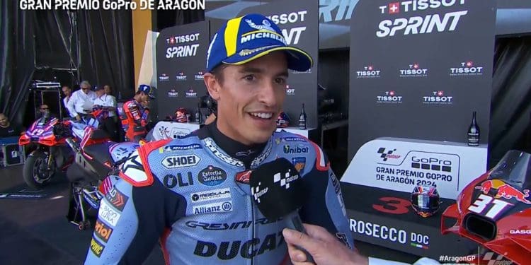 ‘Comecei um bocado rígido, mas começámos a pilotar melhor e controlámos’ – Marc Márquez