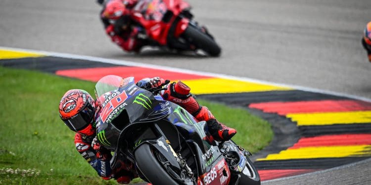 Quartararo teve problemas com os pneus em Sachsenring; Feliz com melhorias em na Alemanha face ao ano passado