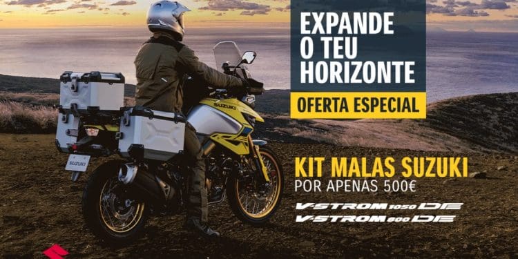 Suzuki V-Strom com oferta especial imperdível de três malas