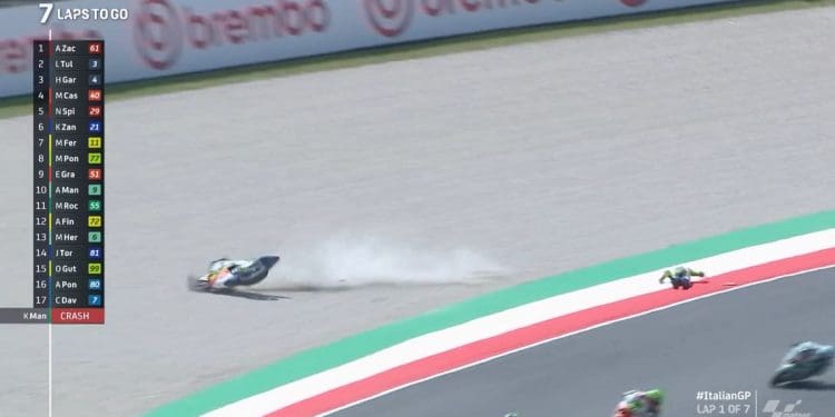 Forte queda no MotoE deixou Lukas Tulovic estendido em pista; piloto está consciente