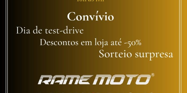 Rame Motos – Test Ride no dia 11 de Maio