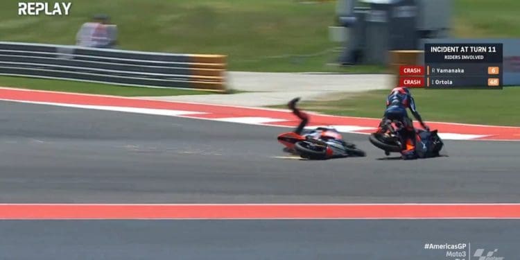 Vídeo: Colegas Ryusei Yamanaka Iván Ortolá colidiram e acabaram no chão