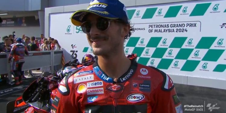 ‘O Martín foi muito agressivo, sabia que precisava de me deixar para trás mas consegui atacar, ser mais agressivo’ – Pecco Bagnaia