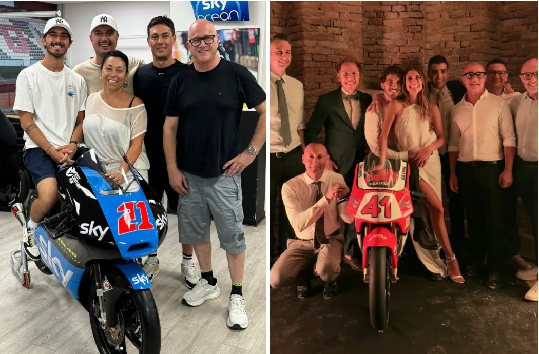 Pecco Bagnaia casou e recebeu dois presentes bem especiais: 125cc Pre-GP Metrakit e uma moto do Moto3