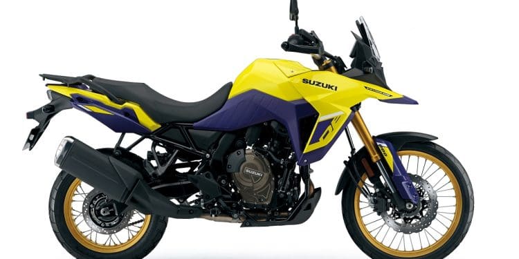 Pneu traseiro da Suzuki V-Strom 800DE com problema sério no Reino Unido