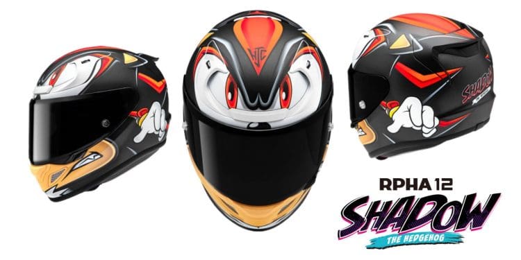 Novo capacete HJC RPHA 12 com design em parceria com a SEGA, Shadow the Hedgehog