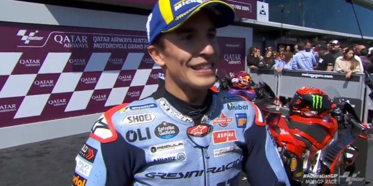 ‘Vi que o plástico da viseira ficou debaixo da moto mas não o consegui tirar de lá; Poupei o pneu para ter o último ataque’ – Marc Márquez